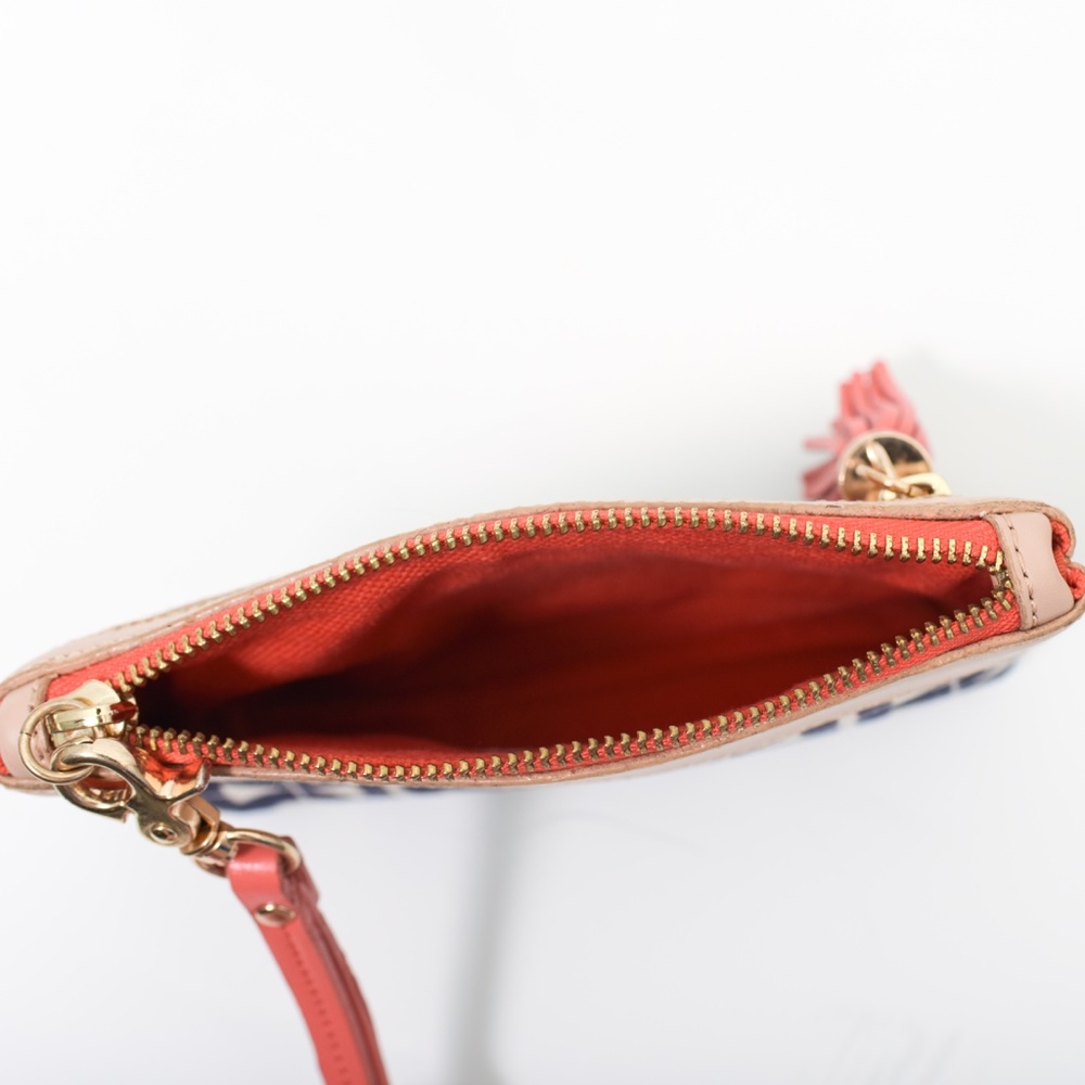 *3for$25/ 5for$39 Spartina 449 Hilton Head Wristlet Navy Cream Coral Geometric - Picture 9 of 13